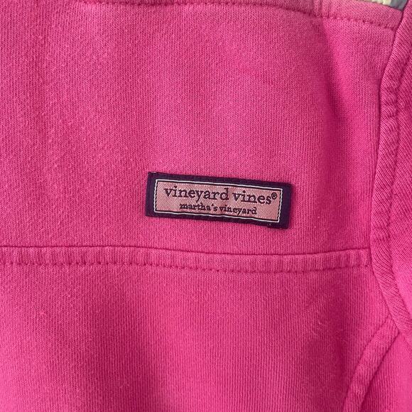 Vineyard Vines Pink/Green and Blue Plaid PullOver 1/4 Zip Sweatshirt Sz S - Picture 2 of 4